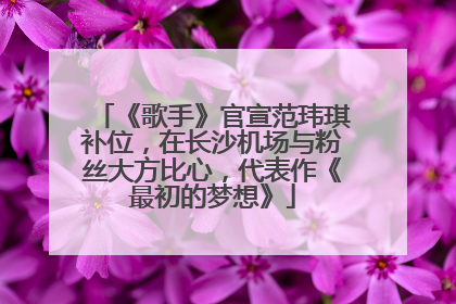 《歌手》官宣范玮琪补位，在长沙机场与粉丝大方比心，代表作《最初的梦想》