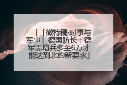 「微特稿·时事与军事」德国防长：德军需增兵多至6万才能达到北约新要求
