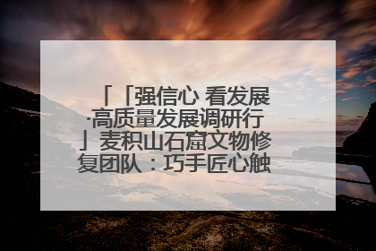 「强信心 看发展·高质量发展调研行」麦积山石窟文物修复团队：巧手匠心触摸“光阴的故事”