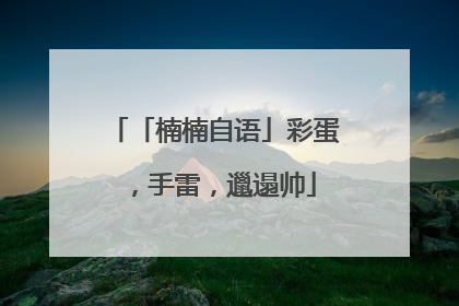 「楠楠自语」彩蛋，手雷，邋遢帅