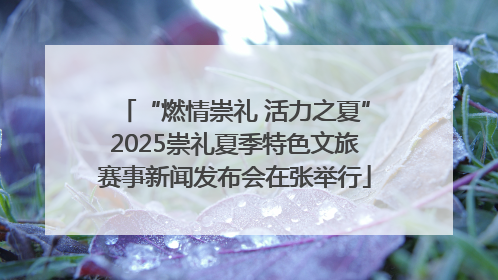 “燃情崇礼 活力之夏”2025崇礼夏季特色文旅赛事新闻发布会在张举行