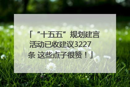 “十五五”规划建言活动已收建议3227条 这些点子很赞！