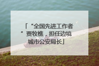 “全国先进工作者”贾牧樵，担任边境城市公安局长