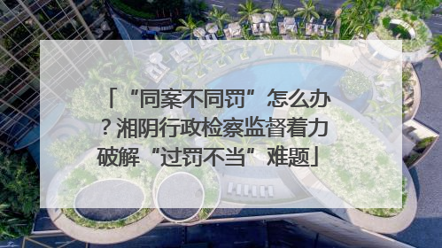 “同案不同罚”怎么办？湘阴行政检察监督着力破解“过罚不当”难题