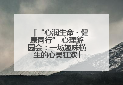 “心润生命・健康同行” 心理游园会：一场趣味横生的心灵狂欢