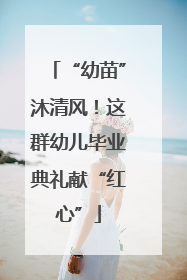 “幼苗”沐清风！这群幼儿毕业典礼献“红心”