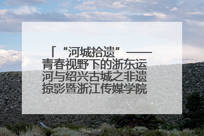 “河城拾遗”——青春视野下的浙东运河与绍兴古城之非遗掠影暨浙江传媒学院小学期来绍