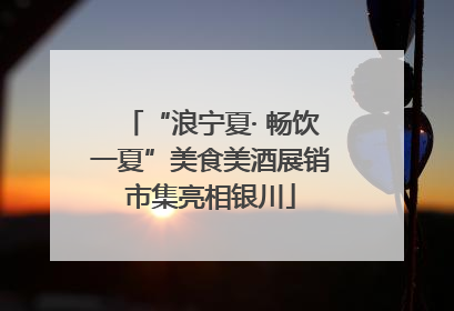“浪宁夏· 畅饮一夏”美食美酒展销市集亮相银川