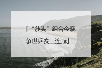 “莎头”组合今晚争世乒赛三连冠
