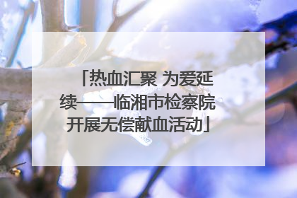 热血汇聚 为爱延续——临湘市检察院开展无偿献血活动