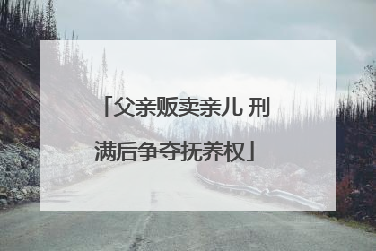 父亲贩卖亲儿 刑满后争夺抚养权