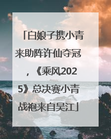 白娘子携小青来助阵许仙夺冠，《乘风2025》总决赛小青战袍来自吴江