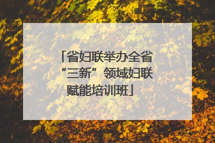 省妇联举办全省“三新”领域妇联赋能培训班
