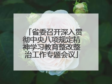 省委召开深入贯彻中央八项规定精神学习教育整改整治工作专题会议