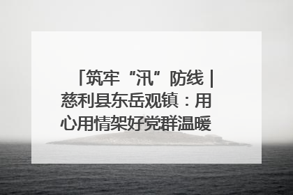 筑牢“汛”防线｜慈利县东岳观镇：用心用情架好党群温暖悠长的“连心桥”