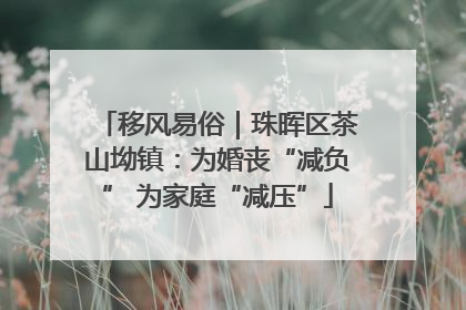 移风易俗｜珠晖区茶山坳镇：为婚丧“减负” 为家庭“减压”