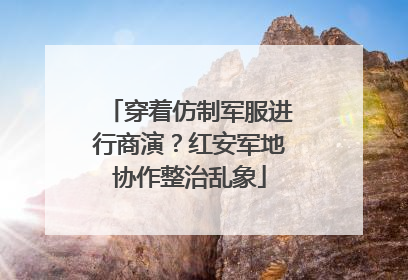穿着仿制军服进行商演？红安军地协作整治乱象