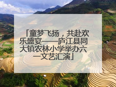 童梦飞扬，共赴欢乐盛宴——庐江县同大镇农林小学举办六一文艺汇演