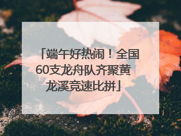 端午好热闹！全国60支龙舟队齐聚黄龙溪竞速比拼