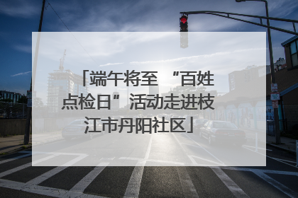 端午将至 “百姓点检日”活动走进枝江市丹阳社区