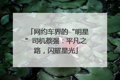 网约车界的“明星”司机蔡强：平凡之路，闪耀星光