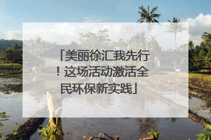 美丽徐汇我先行！这场活动激活全民环保新实践