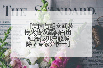 美国与胡塞武装停火协议漏洞百出 红海危机真能解除？专家分析→
