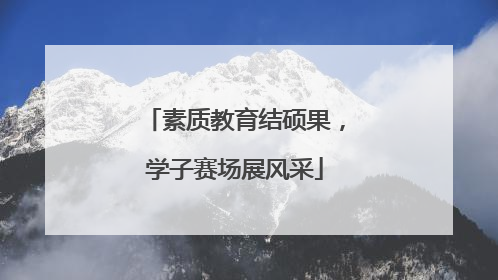 素质教育结硕果，学子赛场展风采