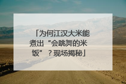 为何江汉大米能煮出“会跳舞的米饭”？现场揭秘