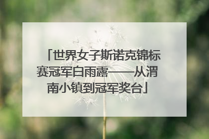 世界女子斯诺克锦标赛冠军白雨露——从渭南小镇到冠军奖台