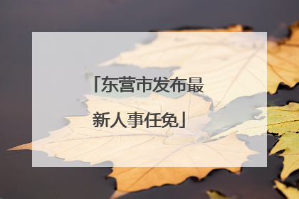 东营市发布最新人事任免