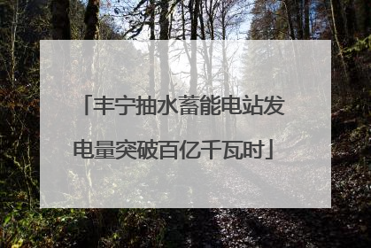 丰宁抽水蓄能电站发电量突破百亿千瓦时