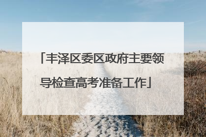 丰泽区委区政府主要领导检查高考准备工作