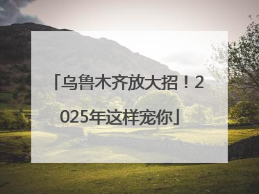 乌鲁木齐放大招！2025年这样宠你