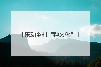 乐动乡村“种文化”