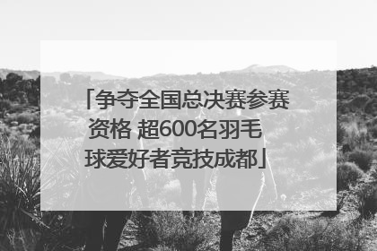 争夺全国总决赛参赛资格 超600名羽毛球爱好者竞技成都