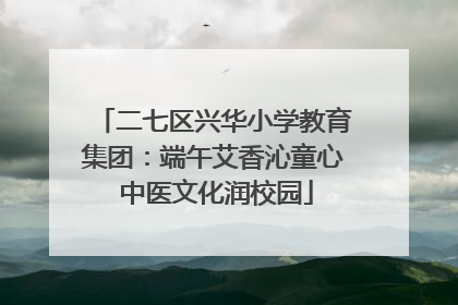 二七区兴华小学教育集团：端午艾香沁童心 中医文化润校园