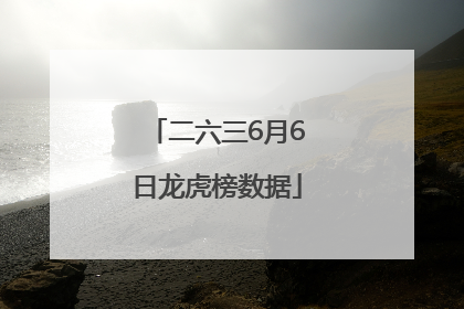 二六三6月6日龙虎榜数据