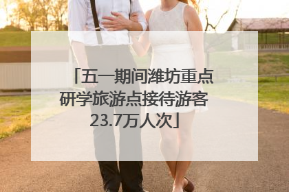 五一期间潍坊重点研学旅游点接待游客23.7万人次
