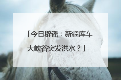 今日辟谣：新疆库车大峡谷突发洪水？