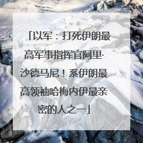 以军：打死伊朗最高军事指挥官阿里·沙德马尼！系伊朗最高领袖哈梅内伊最亲密的人之一