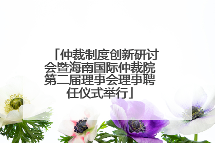 仲裁制度创新研讨会暨海南国际仲裁院第二届理事会理事聘任仪式举行