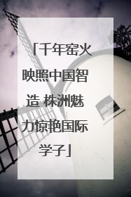 千年窑火映照中国智造 株洲魅力惊艳国际学子