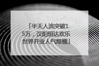 半天人流突破1.5万，汉阳恒达欢乐世界开业人气爆棚