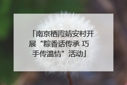 南京栖霞靖安村开展“粽香话传承 巧手传温情”活动