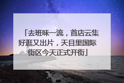 去班味一流，首店云集好逛又出片，天目里国际街区今天正式开街
