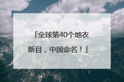 全球第40个地衣新目，中国命名！