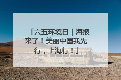 六五环境日｜海报来了！美丽中国我先行，上海行！