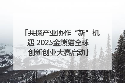 共探产业协作“新”机遇 2025金熊猫全球创新创业大赛启动