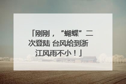 刚刚，“蝴蝶”二次登陆 台风给到浙江风雨不小！